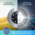 thumbnail image 3 of Bell+Howell Swivel Disk Lights Deluxe Solar Ground Lights Wireless Auto On/Off Solar Pathway Garden Outdoor Lighting with 8 LED Bulbs for Lawn, Patio, Garden, Yard, Pathways Waterproof, 8 Pack, 3 of 8