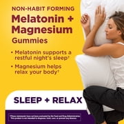 Nature Made Melatonin + Magnesium Gummies, Melatonin 3mg Sleep Aid, 50 Count
