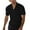 Black, variant on MIXUE Shirts For Men Summer Solid Color V Neck Button Short Sleeve Slim Fit Casual Basic Pullover Tops T Shirts Holiday Wear,White,S