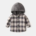 thumbnail image 3 of Gibobby Camisa Moda Niños Camisa con capucha de invierno de manga larga para niños pequeños, abrigo, prendas de vestir para bebés, ropa a cuadros Begie(A, 4-5 Años), 3 of 5