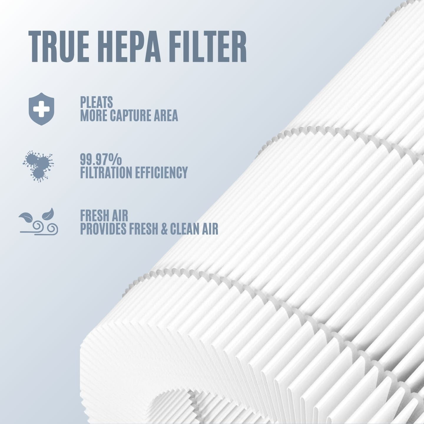 Nispira KF170 Replacement Filter Compatible with Kenmore PM1005 850e Air Purifier 3-in-1 True HEPA Activated Carbon, 2 Packs