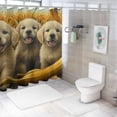 thumbnail image 7 of Autua Puppies Cornfield Bananas Bathroom Décor Set with Hooks, Graphic Print Polyester Stylish Shower Curtain, 100% Polyester Home Bathtubs Bathroom Curtain Decoration Washable Shower Curtain 69"x72, 7 of 7