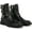 Black, variant on Womens Argo Buckle Moto Ankle Boot Chalk White 5.5M