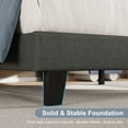 thumbnail image 5 of Virans Twin Size Bed Frame,Upholstered Linen Platform Bed frame with Fabric Headboard,Solid Wood Slats Support,Noise Free,No Box Spring,Easy Assembly,Dark Gray, 5 of 9