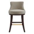 thumbnail image 1 of Lucia Modern Wood Chenille Counter Stool in Taupe, 1 of 10