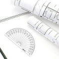 thumbnail image 6 of 28 Pack Clear 180 Degree Plastic Protractors for Angle Measurement, 10 cm, 6 of 6