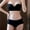 Black, variant on Amzcrzy Strapless Bras for Women Push Up Bra Strapless Underwear Women's Non-slip Gathering Summer Collection Pair Breast Anti-sagging Small Chest Traceless No Underwire Front Buckle Bra Set