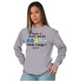 thumbnail image 4 of Retro PACMAN Dont Play With Your Food Unisex Plus Size Long Sleeve Shirt Brisco Brands 2X, 4 of 5