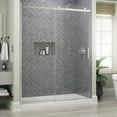 thumbnail image 3 of Delta Sdes860-R Commix 76" High X 60" Wide Sliding Frameless Shower Door - Chrome, 3 of 7
