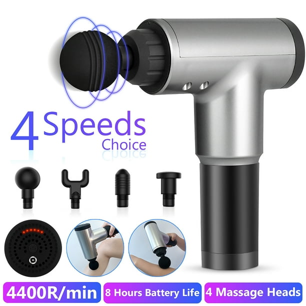 6 Speeds Massage Gun, Rechargeable Handheld Deep Tissue Massager, Portable Body Muscle Massager