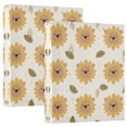 thumbnail image 2 of Cute Bear-face Sunflower 3 Ring Hardcover Binders 1.5in Round Rings for Letter-Size Folder Paper Organizer Pockets for Office Student Recipe, 2 of 9