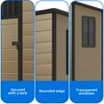 thumbnail image 4 of Dextrus 5x3FT Outdoor Storage Shed with Windows, Floor, Lockable Doors, Waterproof Plastic, Brown, 4 of 8