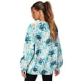 thumbnail image 2 of Xoenoiee Turtle Starfish Coral Print Women's Oversized Sweatshirts Sweaters 2025 Fall Outfits Trendy Crewneck Knit Side Slit Fashion Pullover Tops, Size M, 2 of 7
