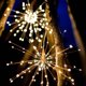 thumbnail image 4 of Guirnalda de luces de fuegos artificiales de 2 piezas, 120 LED, funciona con pilas, decorativa, resistente al agua, con mando a distancia, 8 modos para decoración navideña de jardín, luz cálida., 4 of 5