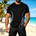 thumbnail image 7 of LODIENY Men Baggy Quick Dry Athletic Shirts Short Sleeve Crew Neck Color Block Tees Lightweight Breathable Regular Fit Tops Gray XXXXL, 7 of 7