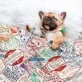 thumbnail image 3 of Sigee Passport Stamp for Pet Blanket for Dog Cat Puppy Blanket Cat Blankets for Small and Medium Pets-Medium, 3 of 8