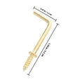 thumbnail image 2 of CRILSTYLEO 100Pcs Self Tapping Golden Screw Hooks with Square Bend Design for Convenient Home Hanging, 2 of 8