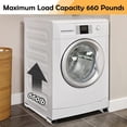 thumbnail image 4 of Extendable Furniture Appliances Rollers, Mover Tools with 24 Roller & Brake Equipment for Heavy Washing Dryer Machine Refrigerator for Mobile Wheels Strong Base Stand Hold Up to 660 lb White, 4 of 7