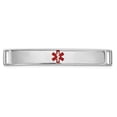 thumbnail image 1 of 14K WG Epoxy Enameled Medical ID Ctr Plate # 818 in 14k White Gold, 1 of 2