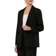 thumbnail image 4 of INSPIRE CHIC Women's One Button Blazers 2025 Trendy Long Sleeve Work Office Suit Jackets S Black, 4 of 5