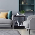 thumbnail image 5 of Gymax Set of 2 Accent End Table 2-Tier Sofa Side Table Nightstand w/ X-Shaped Frame Espresso, 5 of 9