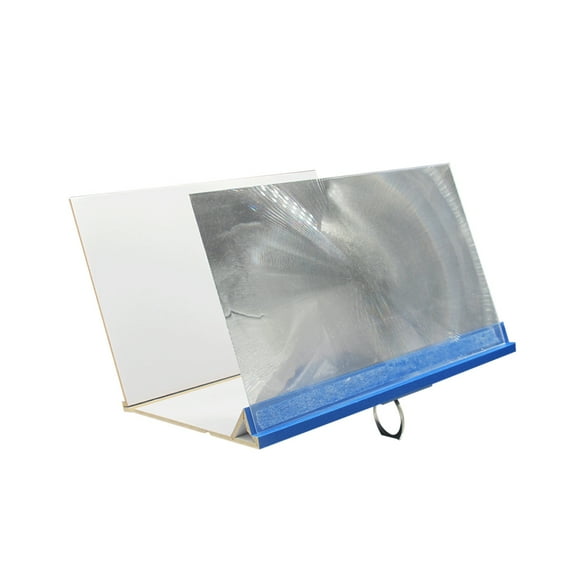 Matsuzay Lupa de pantalla de teléfono 5D, amplificador de vídeo de película con soporte plegable para soporte para el hogar, Protector de ojos, soporte Teléfono y Comunicación azul
