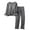 Gray, variant on Womens Pajama Set Fashion Solid Color Breathable Pajama Sets with Pants Summer Crew Neck Long Sleeve Sleepwear Summer Pajamas