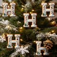 thumbnail image 6 of Clearance Personalized Christmas Ornaments, Letter H Clear Christmas Tree Ornaments, Christmas Tree Hanging Decorations for Xmax Tree, 6 of 7