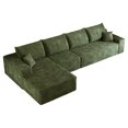 thumbnail image 4 of CKEASEAN 135" Oversized Boneless Couch with Left L-Shape Chaise, Modern Modular Sectional Sofa with Deep Seat, No Assembly Required, Cloud Sectional Couch, Corduroy Fabric, 4 of 10