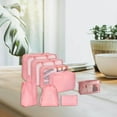 thumbnail image 2 of 8Pcs/Set Packing Cubes for Travel Clothes Sorting Organizer Luggage Storage for Home Camping Family pink, 2 of 8