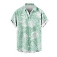 thumbnail image 5 of Mens Short Sleeve Button up Beach Shirt T-Shirts Graphic Summer Shirts for Big Men Mens Shirts Casual Stylish Summer my orders, 5 of 6