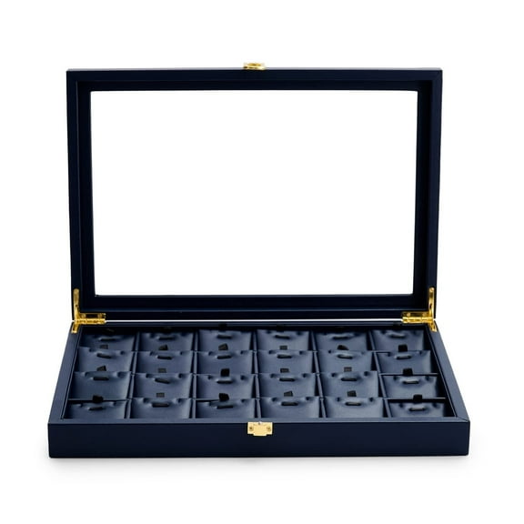 Jewelry Organizer Box with Acrylic Lid Ring Display Storage Case Jewelry Box for Women