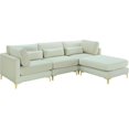 thumbnail image 3 of Meridian Furniture Julia Cream Velvet Modular Sectional, 3 of 5