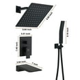 thumbnail image 4 of CASAINC 3-Function Shower Heads Faucet 1.8 Bathroom Shower System with Tub Spout in Matte Black, 4 of 9