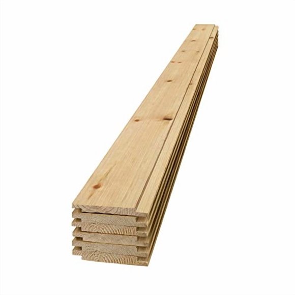 Edge 1 in. x 6 in. x 6 ft. Rustic Collection Shiplap Pine Board (Brite) (6-Pack)