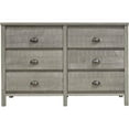 thumbnail image 6 of Camaflexi Baja 6 Drawer Dresser Solid Wood Dresser Organizer Storage Cabinet, Driftwood Gray, 6 of 7