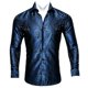 thumbnail image 1 of Barry.Wang Camisas de lujo con estampado 3D de cachemira color vino tinto para hombre, camisas casuales de manga larga con flores para hombre, camisas de vestir ajustadas, 1 of 6