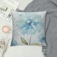 thumbnail image 2 of Nawypu  Flower Plant Super Soft Couch Pillowcase, Satin Throw Pillow Case for Bed Sofa Car Zippered Cushion Cover for Home Decor, Blue Watercolor Dandelion, 2 of 5