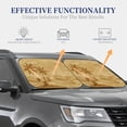 thumbnail image 2 of Lsque Retro Palm Tree 2 PCS Windshield Sun Shade | CarFoldable Window Covers | Car Accessories Reflect UV for Universal Cars SUV Truck | Large, 2 of 7