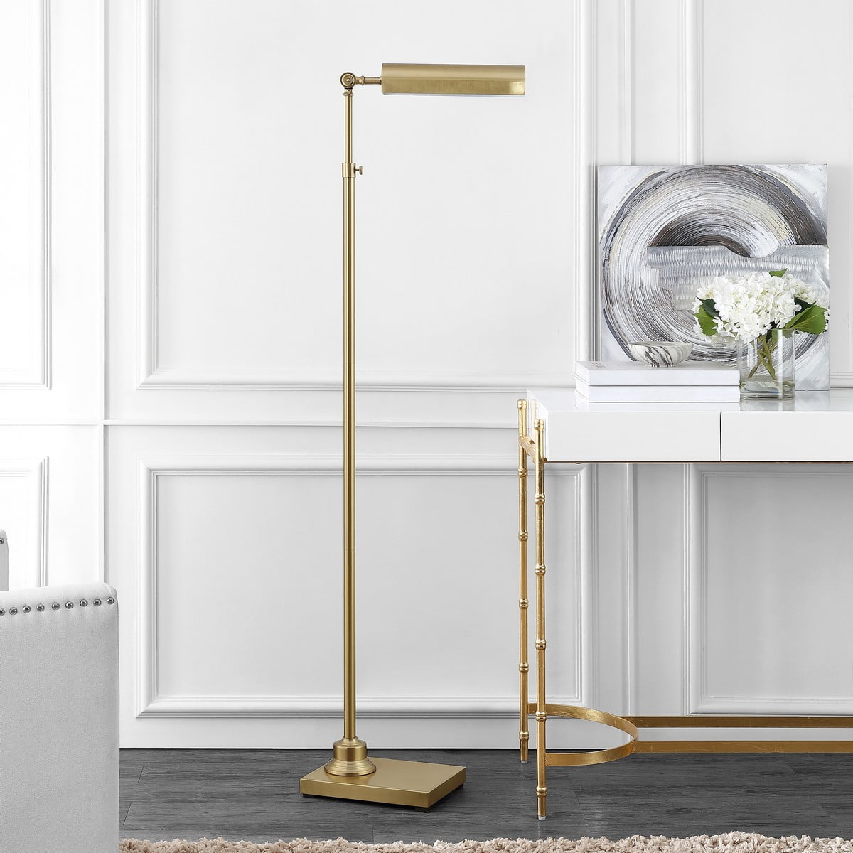 SAFAVIEH Renla 64.5 in. Traditional Floor Lamp, Brass Gold