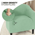 thumbnail image 6 of MoNiBloom Upholstered Bucket Chair, Modern Accent Chair, Sherpa Fabric Single Sofa Chair with Padded Armrest, for Living Room, Sage Green, 6 of 10