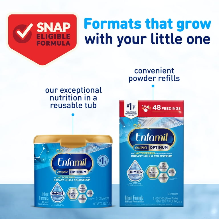2 pack) Enfamil Optimum Powder Baby Formula, Our Closest to 2 pack) Enfamil Optimum Powder Baby Formula, Our Closest to