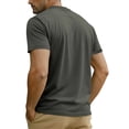 thumbnail image 3 of Yifymode Men's Solid Crew Neck Short Sleeve T-Shirt, Soft Cotton Jersey Classic Fit Basic Daily Casual Tee Dark Gray M, 3 of 3