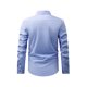 thumbnail image 3 of Blusa y camisa de manga larga con cuello vuelto para hombre, cárdigan liso de moda con cuello vuelto, camisa de negocios con botones, blusa de poliéster para hombre, 3 of 8