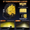 thumbnail image 3 of 5'' Redondo Auxiliares Faro Niebla Offroad 4x4 Moto Jeep 1pz, 3 of 6