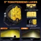 thumbnail image 3 of 5'' Redondo Auxiliares Faro Niebla Offroad 4x4 Moto Jeep 1pz, 3 of 6