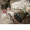 thumbnail image 5 of Durable Gloves for Motorcycle Cycling Riding Camping Outdoor Hiking - Half Finger Gloves (Green, Medium), 5 of 5