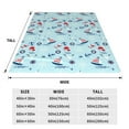 thumbnail image 5 of Bingfone Sailboats Anchors Print Flannel Fleece Blanket Throw Blanket For Bed,Sofa,Couch,Travel,Camping(60"X50"), 5 of 9