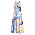 thumbnail image 4 of Stamzod Women's Floral Maxi Dress Summer Sleeveless Casual Boho Sundresses Flowy Long Dresses Vacation Outfits Multicolor O XXL, 4 of 8