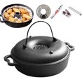 thumbnail image 1 of Chaudron pour la Cuisson - Batterie de Cuisine Antiadhésive avec Poignée, Cocotte de Camping en Fonte, Chauffage Uniforme avec Conception Robuste, Marmite pour Frire Rôtir Mijoter Grillade Pâtisserie, 1 of 7